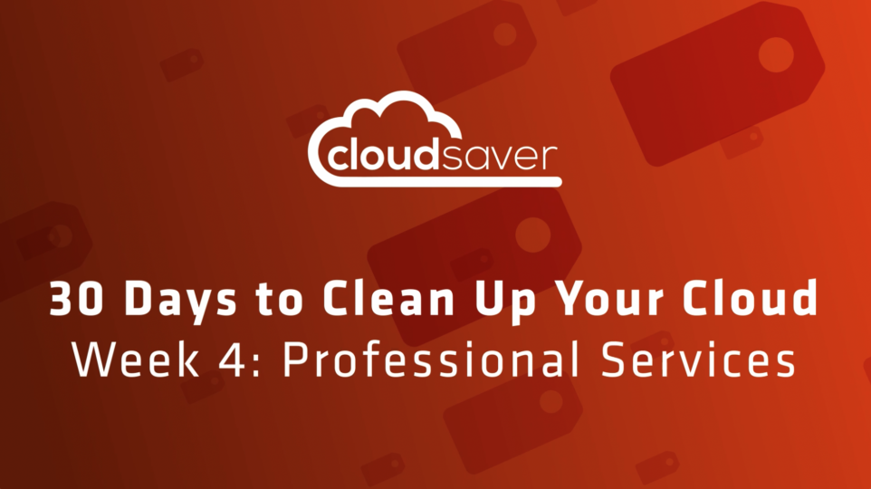30 Days to Clean Up Your Cloud Week 4: Professional Services
