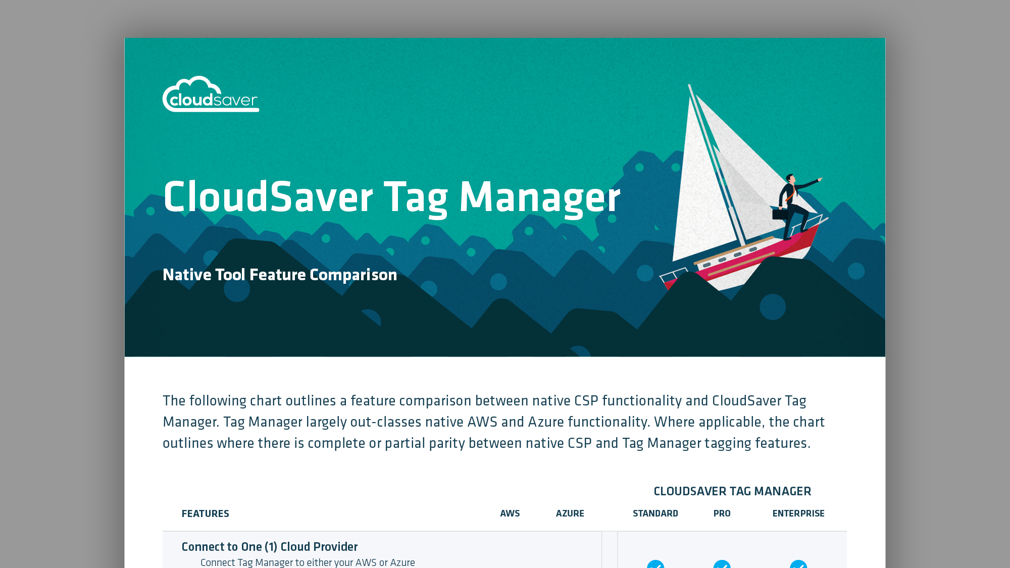 CloudSaver Tag Manager – Native Tool Feature Comparison