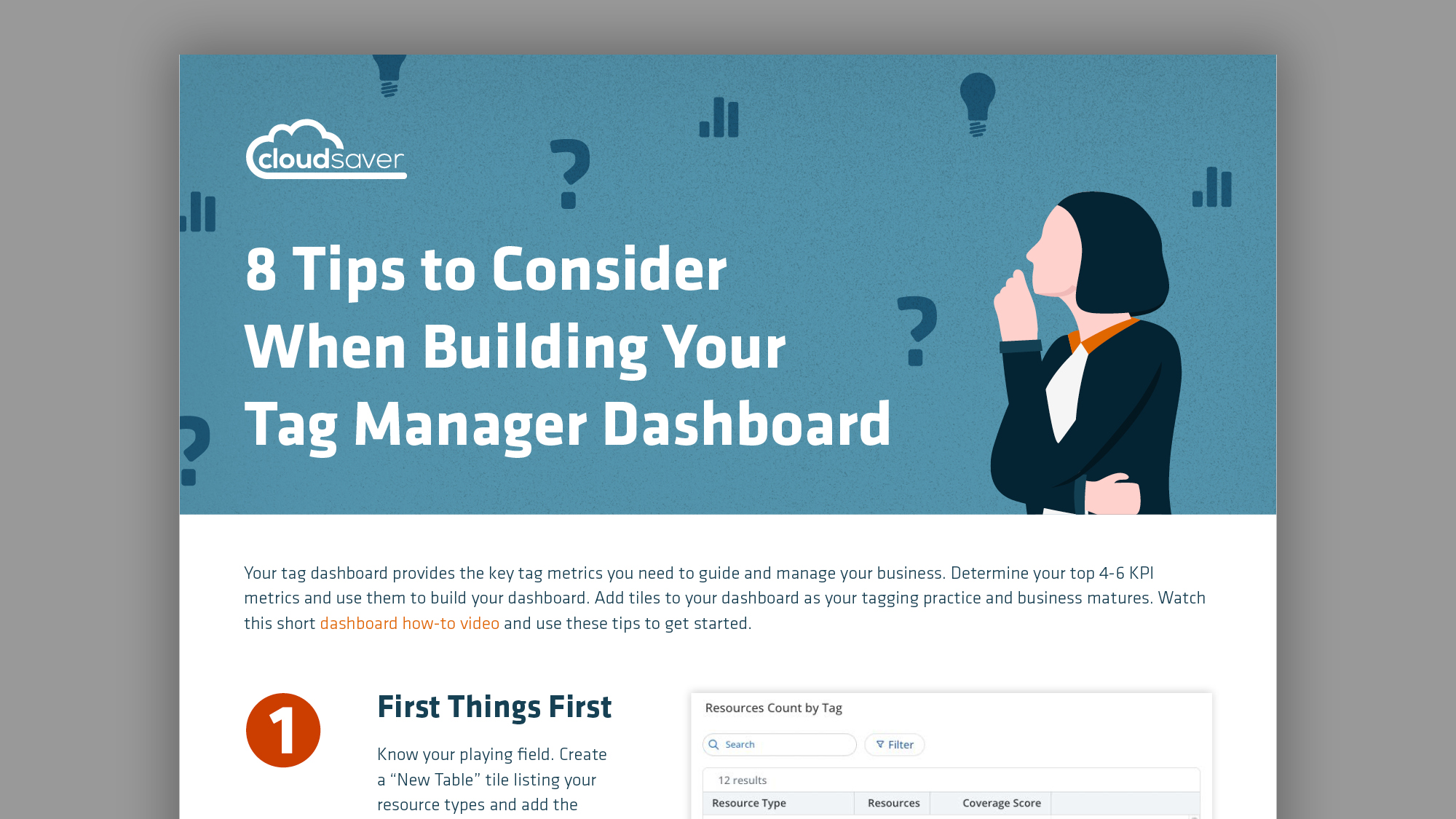 CloudSaver Tag Manager – 8 Tips to Consider When Building Your Tag Manager Dashboard