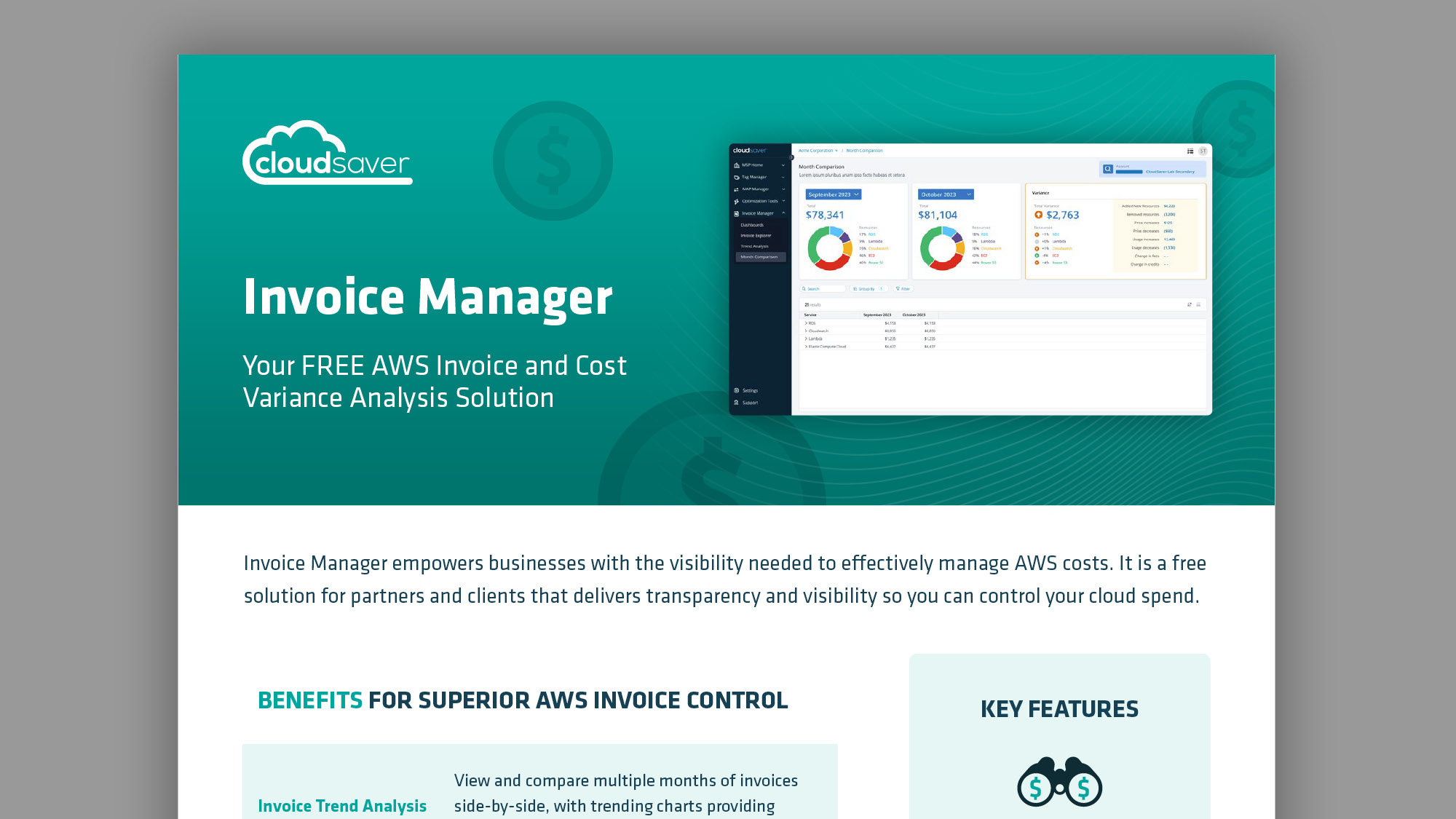 Cloudsaver – Invoice Manager Overview