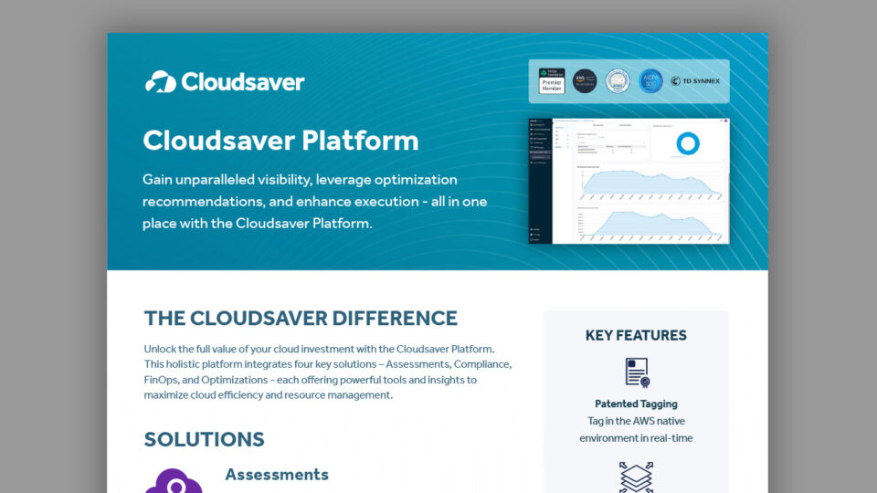 Cloudsaver – The Cloudsaver Platform